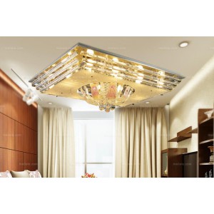 分段式吸顶灯 水晶玻璃灯 客厅吸顶灯 