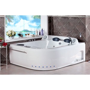 双人多功能按摩浴缸 亚克力浴缸 双裙边（左裙）浴缸