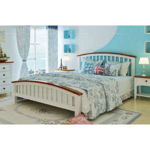 地中海风格 美国进口白杨木双人床