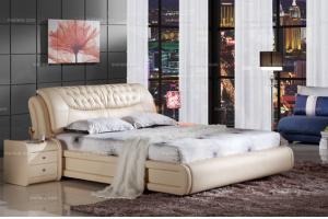 现代风格	1.8米软床 头层牛皮床